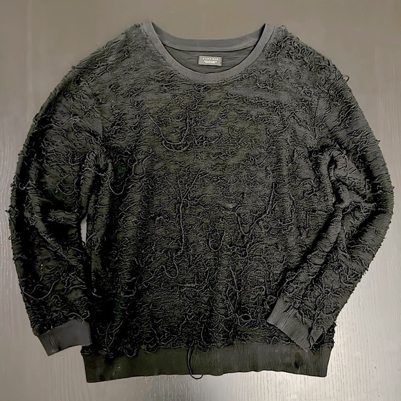 Black ZARA distressed sweater - Picture 1 of 6